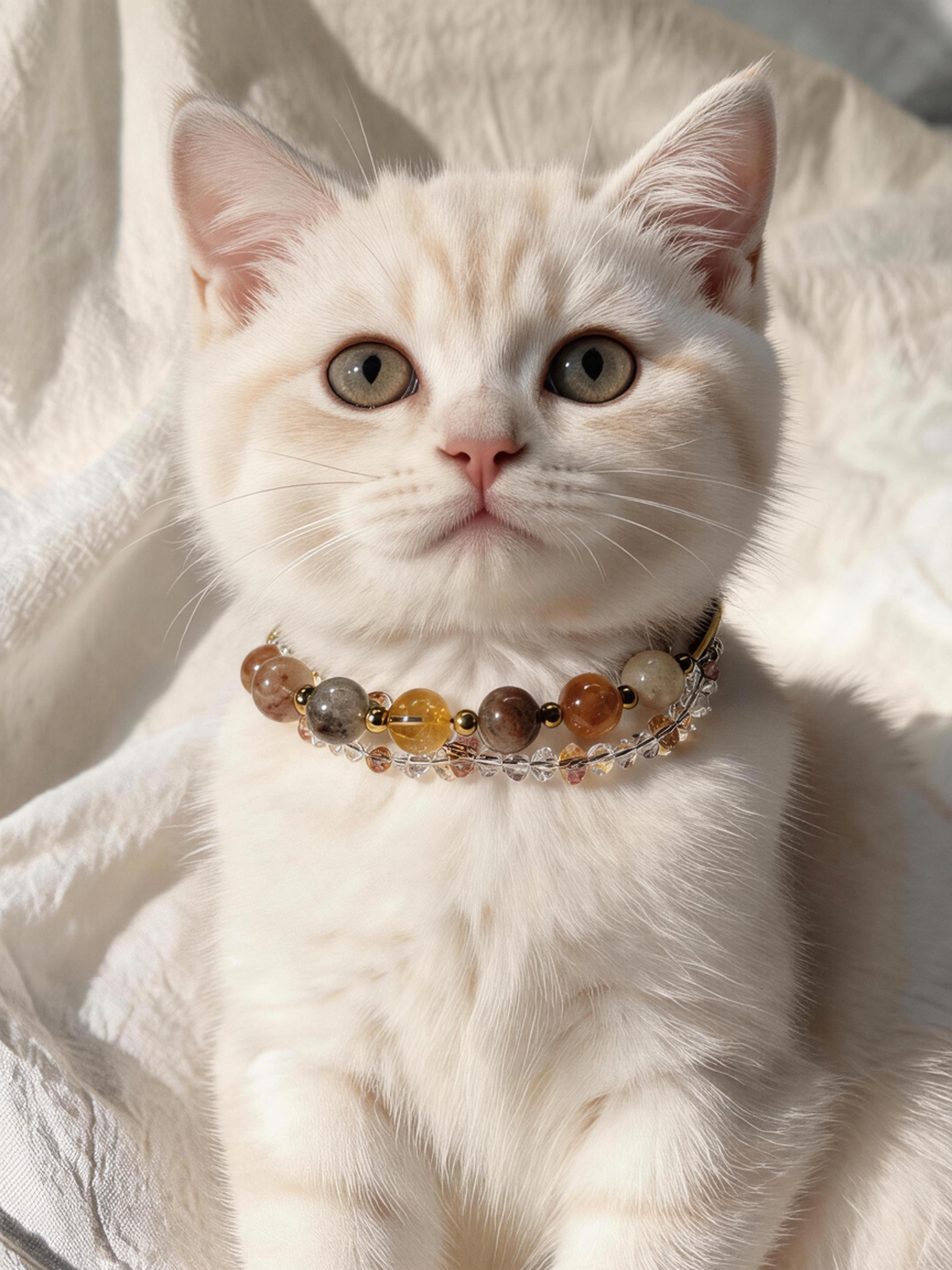 Crystal Leather Cat Collar