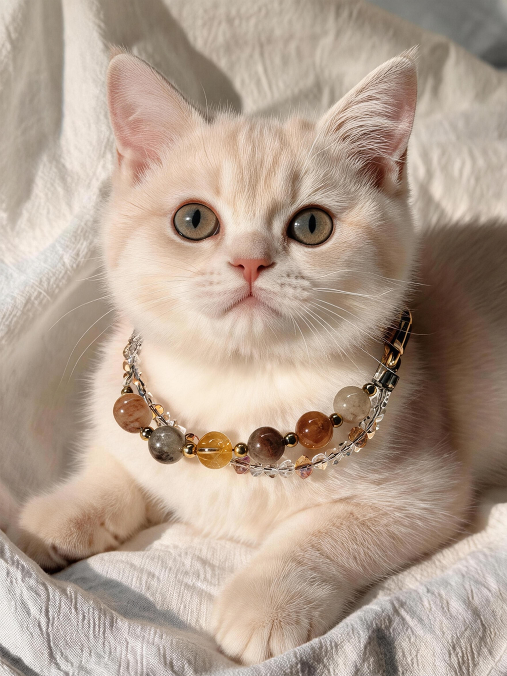 Crystal Leather Cat Collar