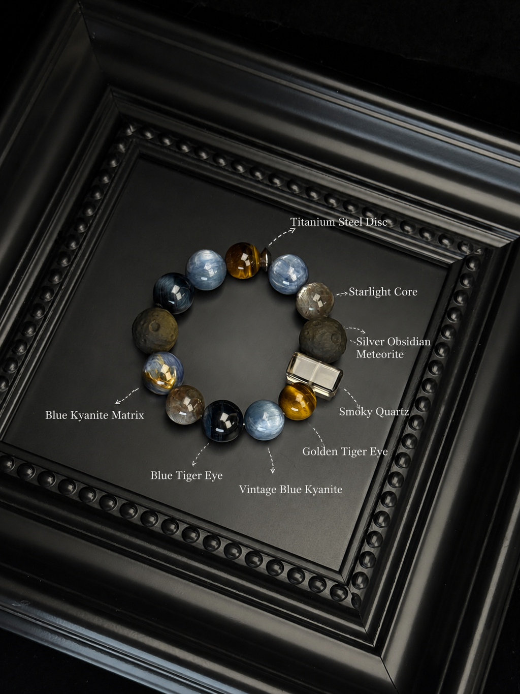 Interstellar-style natural crystal bracelet